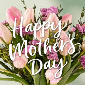 Moonpig Photographic Tulip And Carnation Bouquet Mother's Day Card
