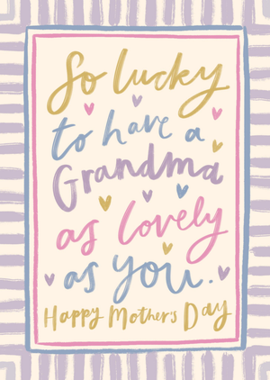 Lovely As You Typographic Grandma Mother's Day Card