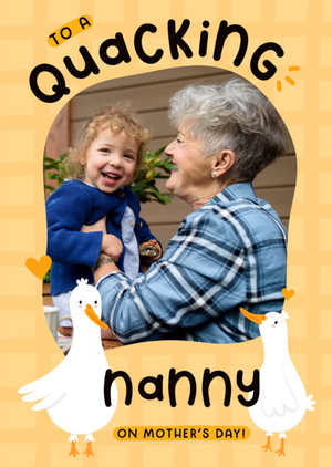 Quacking Nanny Photo Upload Mother's Day Card