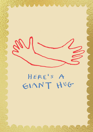 Illustrated Hug Here's a Giant Hug Thinking Of You Card