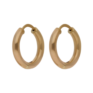 New 9ct Yellow Gold Sleeper Style Hinged Huggie Hoop Earrings