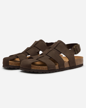 Oliver Sweeney Astorga Mens Calf Leather Fisherman Sandals - Brown