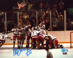 Mike Eruzione USA Hockey "80 Gold" Authentic Signed 8x10 Horizontal Photo BAS 12
