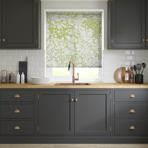 Botanic Lime Roller Blinds: 958mm x 1168mm Recess