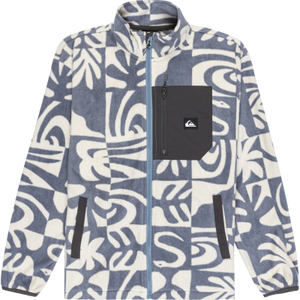 Quiksilver Kids Ice Fields Full Zip Fleece - 12 Yrs / China Blue Desert Checker