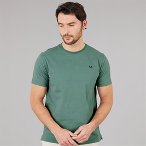 Crew Clothing Mens Round Neck T-shirt Sagebrush