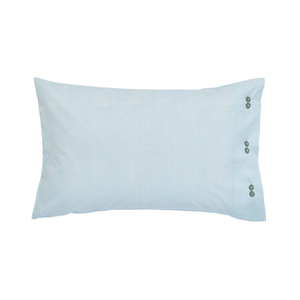 Emira Pair of Standard Pillowcases, Soft Teal & Green
