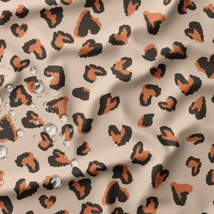 Tissu imperméable pour ciré - Saian orange et galet