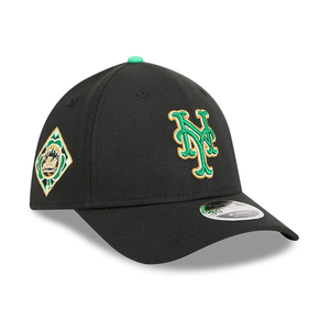 Mets MLB Saint Patrick's Day Black 39THIRTY M-Crown A-Frame Stretch Fit Cap