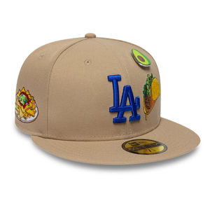 LA Dodgers MLB Food Beige 59FIFTY Fitted Cap