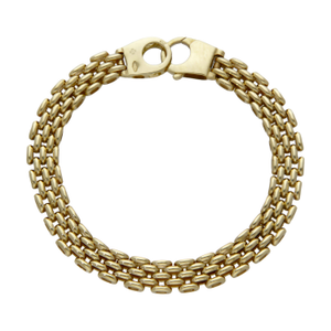 Pre-Owned 9ct Yellow Gold 7.5" Brick Link Bracelet