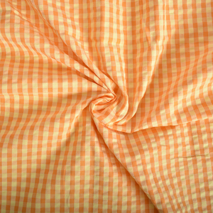 Tissu Seersucker à carreaux - Lemon et mangue