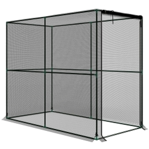 Outsunny Fruit Cage Bird Netting, Brassica Cage Plant Protection Tent with Zipped Door, Anti Bird, Insects, Small Animals, Black