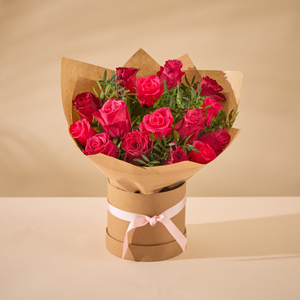 Mixed Roses in Hat Box