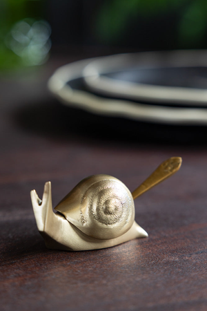 Brass Disco Snail Salt Cellar