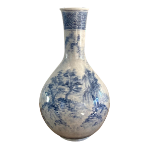 Vintage Early Mattie Leeds Chinoiserie Style Large Vase