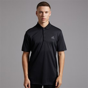 adidas Mens Golf Performance Polo Shirt Left Chest Black