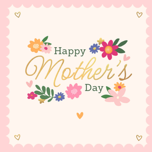 Floral Typographic Mother's Day Card