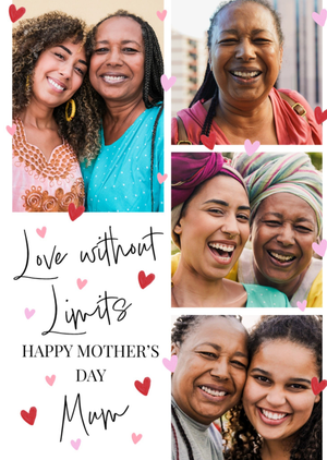 Love Without Limits Happy Mother’s Day Mum Photo Upload Card
