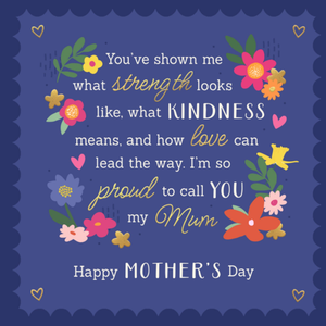Floral Illustrated Proud Mum Mother's Day Card