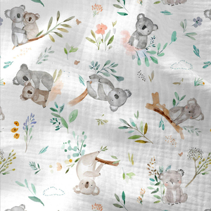 Tissu double gaze imprimé - Kokoala