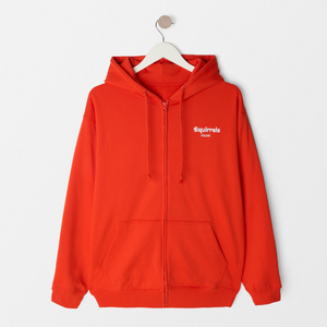 Personalised Squirrels 5th Birthday Zip Hoodie - Adult-2XL-Red