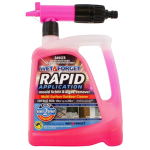 Wet & Forget Rapid Application Mould, Lichen & Algae Remover 1.4L | Multi-Surface Outdoor Cleaner