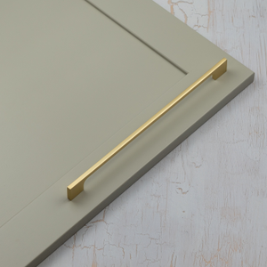 Brushed Brass Slim, Squared D-Bar Handles - 288mm Handle