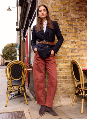 Wyatt Organic Cotton Stretch Denim Barrel Jeans - UK 16 | EU 42 | US 12 / Terracotta