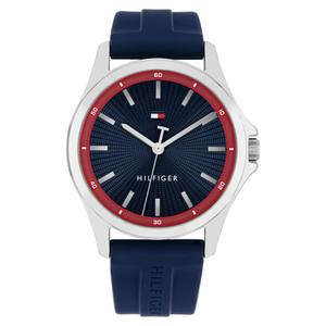 Tommy Hilfiger Silicone Navy Dial Men's Watch - 1710738