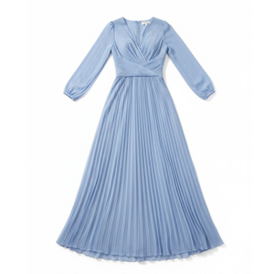 Light Blue Pleated Midi Dress (M/L)