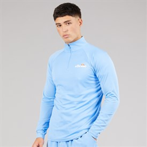 Ellesse Mens Brandon 1/4 Zip Running Top Blue