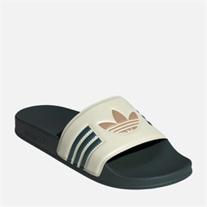 adidas Originals Mens Adilette Sliders Cream White/Mineral Green/Warm Sandstone