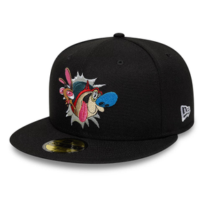Ren & Stimpy Character Graphic Black 59FIFTY Fitted Cap