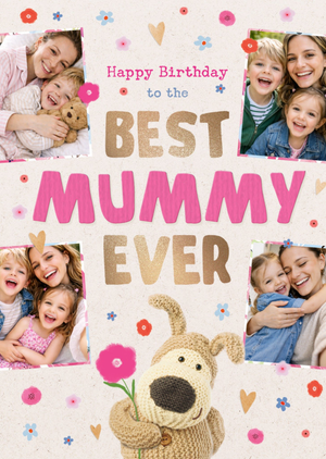 Boofle Happy Birthday Best Mummy Ever Illustrated Photo Upload Card