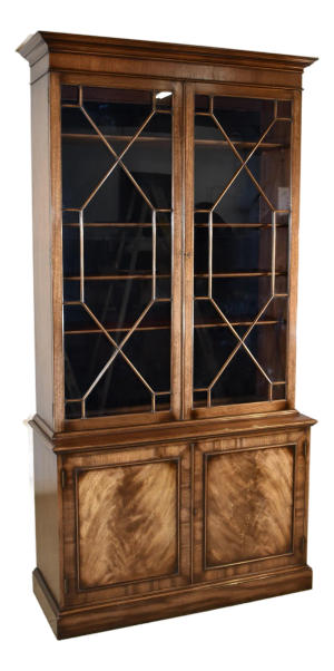 English Mahogany Bookcase, Circa 1920's