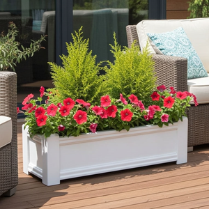 36"L x 12"H x 12"W Cape Cod PVC Planter Box