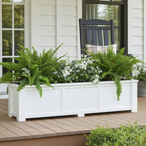 60"L x 12"H x 12"W Daisy PVC Planter Box