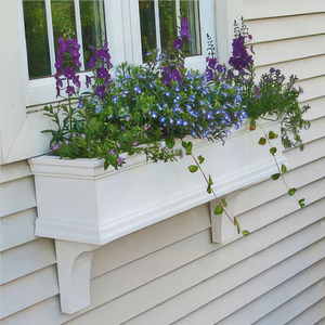 24" Charleston PVC Window Box w/ 2 FREE Brackets by Flower Window Boxes