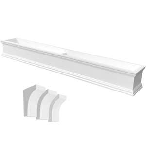 66" Charleston PVC Window Box by Flower Window Boxes