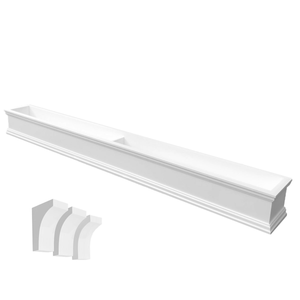 84" Charleston PVC Window Box by Flower Window Boxes