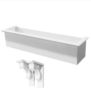 38" Cunningham PVC Window Box by Flower Window Boxes