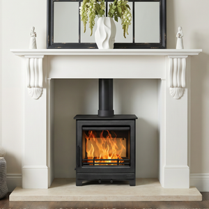 Mazona Ripley 8kW Multifuel Woodburning Stove Black Edition, Freestanding, Eco Design Approved, Defra Approved