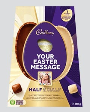 Personalised Half and Half Ultimate Egg XXL 360g