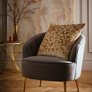 Laurence Llewelyn-Bowen Atlas Jacquard Velvet 55cm x 55cm Filled Cushion Gold