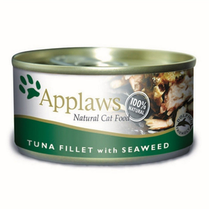 Applaws Adult Cat Food in Broth Tins (Tuna Fillet & Seaweed) - Pack Size : 24 x 70g