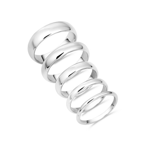 .925 Sterling Silver Classic Wedding Band Ring (Available in 2MM - 6MM)