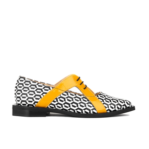 Harlowe - Black & White Hexa & Yellow (6 UK)