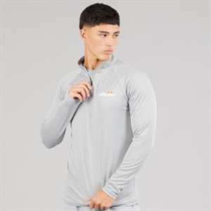 Ellesse Mens Brandon 1/4 Zip Running Top Grey