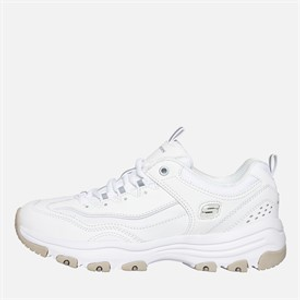 SKECHERS Womens Iconic Trainers White/Silver